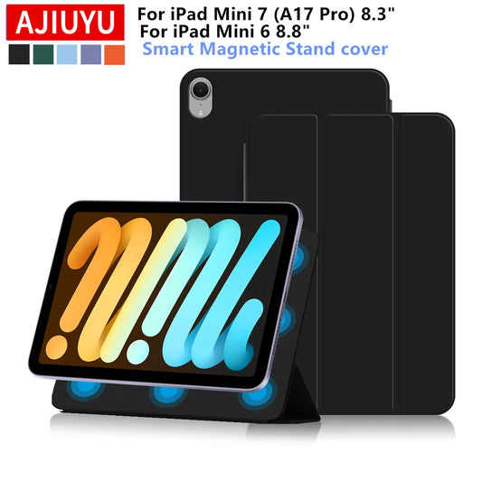 Magnetic Case for iPad Mini 6, iPad Mini 7, A17, 8.3 inch, Pro Tablet Case