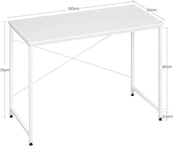 WOLTU Modern Home Office Desk with Metal Frame