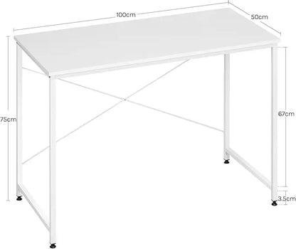 WOLTU Modern Home Office Desk with Metal Frame