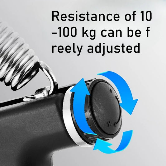 Adjustable Hand Grip Strengthener with Counter, 10–100kg Resistance for Hand & Forearm Training