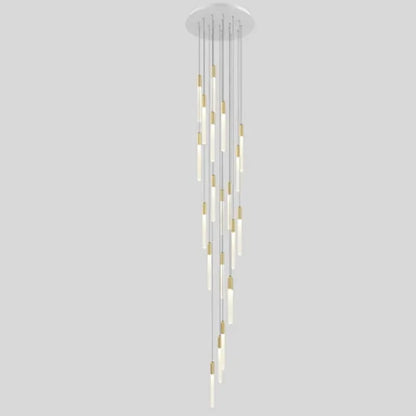 Modern Branch LED Chandelier For Staircase Living Room Minimalism Design Long Tube Hanging Lamps Indoor Attic Lighting Fixtures