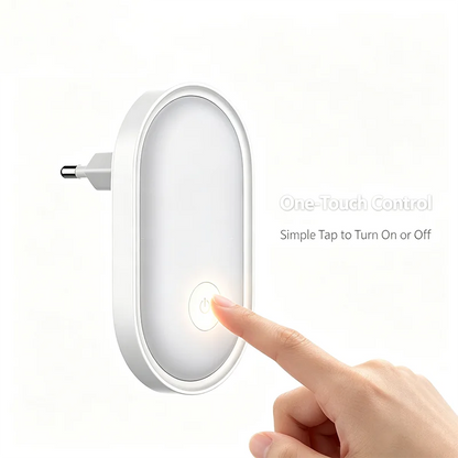 LED Night Light Wall Lamp EU Plug Light Control Induction Energy Saving Environmental Protection Bedroom Lamp Home Decor