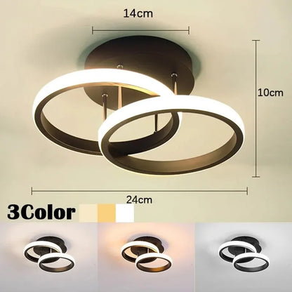 LED Modern Style Ceiling Lamp Household Chandelier Three Colors Lamp Bedroom Light Surface Installation Dining Room Lamp