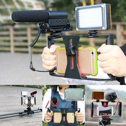 New Video Camera Cage Stabilizer Film Making Rig For Smart Phone Video Rig Mobile Phone Hand Grip Bracket Holder Stabilizer