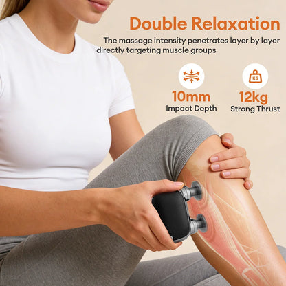 Mini Portable Electric Massage Gun with High-Frequency Vibration