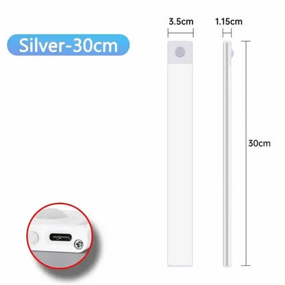 Motion Sensor Light Wireless LED Night Light USB Rechargeable Night Lamp Cabinet Wardrobe Lamp Under Backlight For Kitchen led