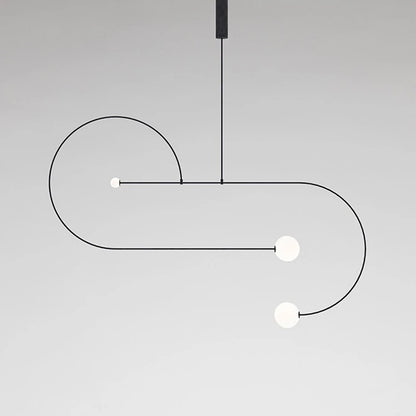 Mobile Chandelier Modern Black metal chandelier lighting Restaurant Loft Parlor Hanging Light 110-260V minimalist light fixture