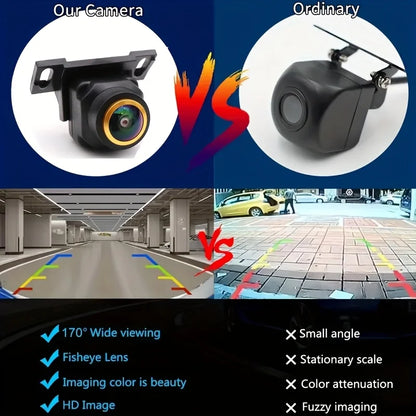 170° Wide-Angle Car Backup Camera with Night Vision & Switchable AHD/CVBS Output