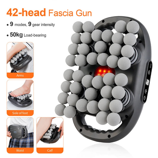 42-Head High-Frequency Massage Gun for Back, Shoulders & Thighs