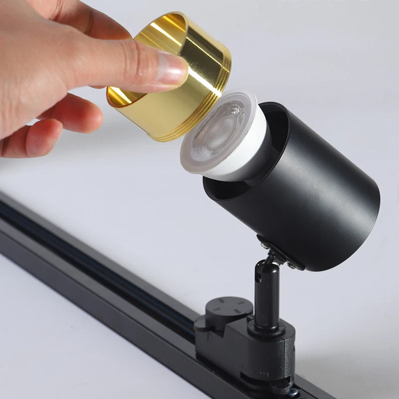 Full Set Led Track Light Fixture Rail 110-220V COB Ceiling Track Lamp Spot Lighting For Clothing Shop Living Room Ceiling Lights