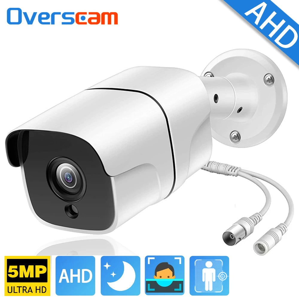 5MP AHD CCTV Security Camera with Infrared Night Vision, Waterproof, 3.6mm Lens