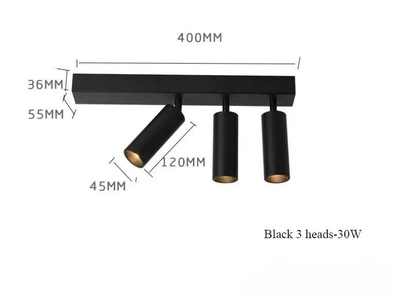 Adjustable Angle LED Surface Mounted Spotlights Suction Lights Ceiling for Home Use Cloakrooms Corridors Minimalist