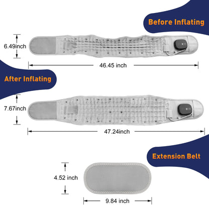 Heated Waist & Lower Back Massage Belt with Vibration and Air Compression