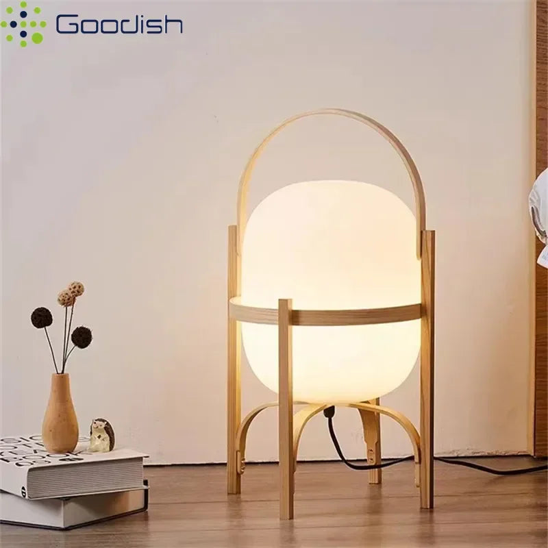 Medieval Bauhaus Retro Hand-Knitted Creative Lustre Lights Wood Standing LED Floor Lamps for Bedroom Home Decoration Chandelier