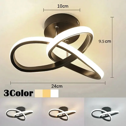 LED Modern Style Ceiling Lamp Household Chandelier Three Colors Lamp Bedroom Light Surface Installation Dining Room Lamp