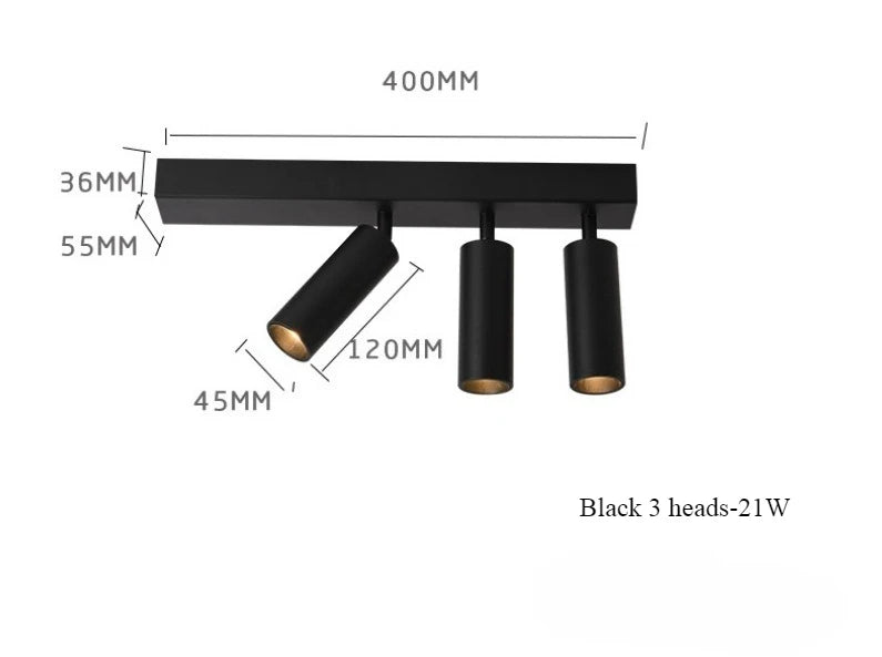 Adjustable Angle LED Surface Mounted Spotlights Suction Lights Ceiling for Home Use Cloakrooms Corridors Minimalist