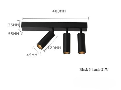Adjustable Angle LED Surface Mounted Spotlights Suction Lights Ceiling for Home Use Cloakrooms Corridors Minimalist