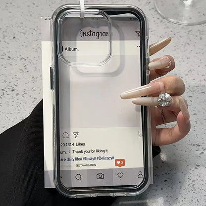 Candy Color Frame Phone Case (For iPhone 18 17 16 15 14 13 12 11 16) Acrylic & Shockproof Cover