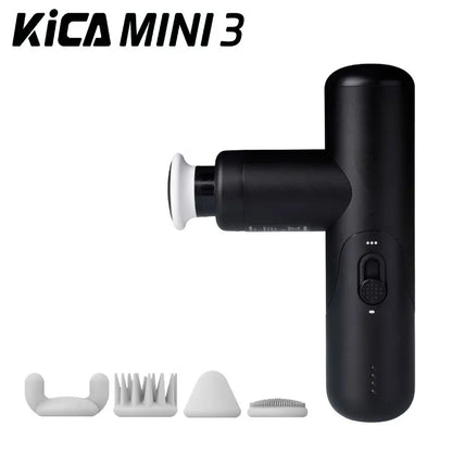 KiCA Mini 3 Lightweight Massage Gun with Stepless Speed Control & 4 Massage Heads