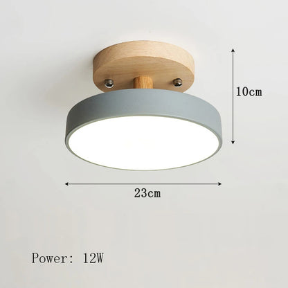 Corridor lamp Round hallway lamps Nordic porch lights wood Indoor lighting balcony ceiling light cloakroom ceiling lights