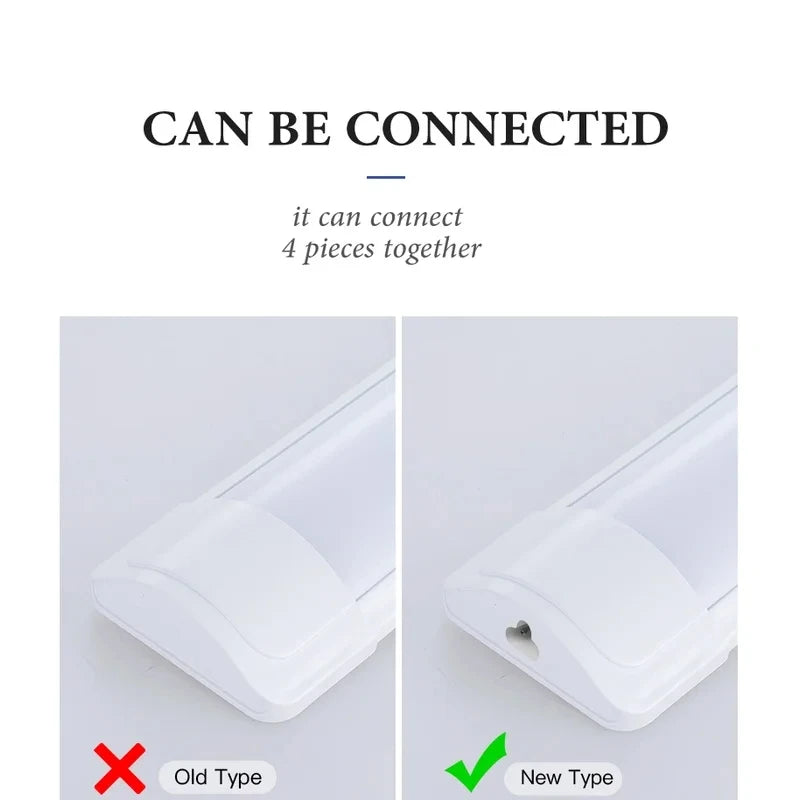 Led Tube Light With Switch Wire 110V 220V 30/50cm Lighting Strip Lamps 10W 20W For  Living Room Bedroom Closet Kitchen Lamp