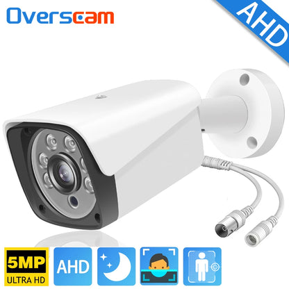 5MP AHD CCTV Security Camera with Infrared Night Vision, Waterproof, 3.6mm Lens