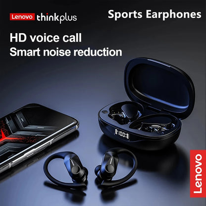 Lenovo LP75 Sports Wireless Headphones with Microphone (Button Control, LED Power Display, Hifi Stereo Sound, Bluetooth 5.3 TWS)
