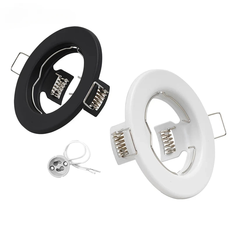 6pcs Recessed Downlight Frame LED Ceiling Fixtures Downlight GU10 MR16 Ceiling Spot Lights Fitting Fixture