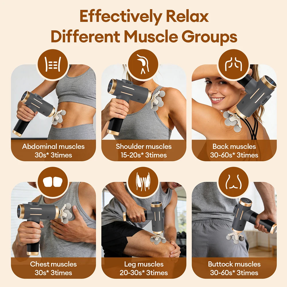 11-in-1 Electric Massage Gun – 99-Level Adjustable Fascia Massager for Deep Muscle Massage, Arms, Legs & Full Body