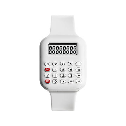 Kids’ Digital Calculator Watch with Rubber Strap, Time & Date