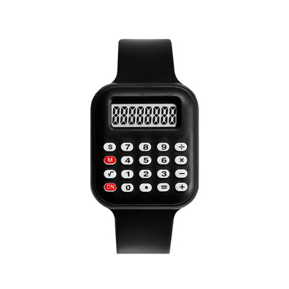 Kids’ Digital Calculator Watch with Rubber Strap, Time & Date
