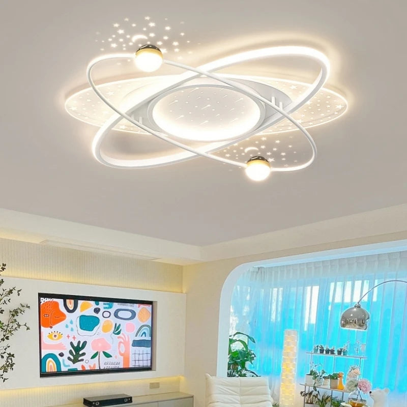Modern LED Chandelier Light Luxury Starry Sky Home Decor Living Children's Room Bedroom Lamp Indoor Lighting Kids’ Pendant Light