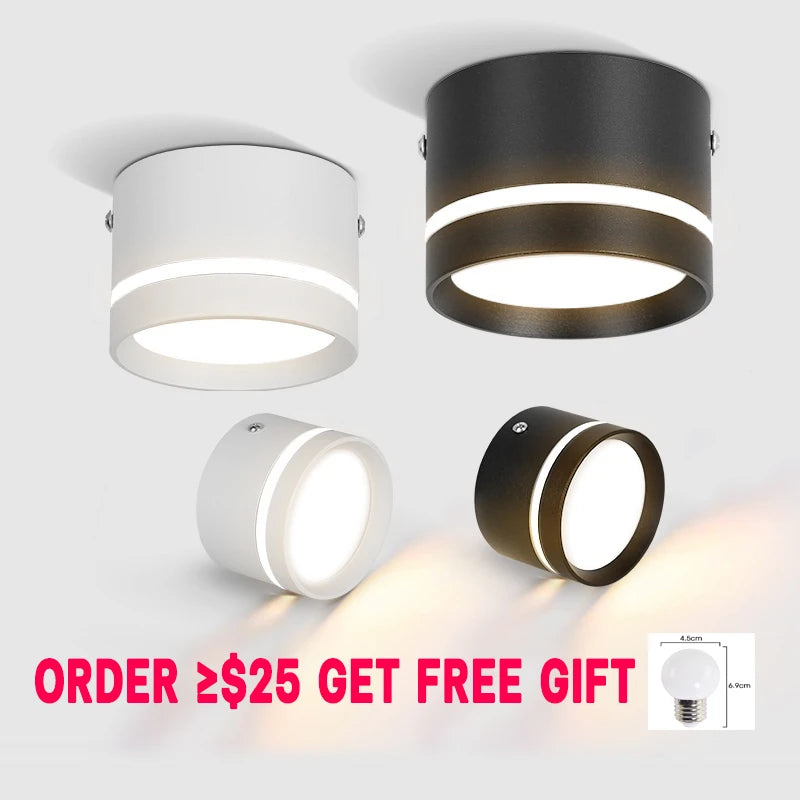 Led Surface Mounted Downlight Lights  Ceiling Lamp 220V 5w 10w 15w Spot Lights Ceiling Fixtures Lighting for Bedroom Kitchen Hom