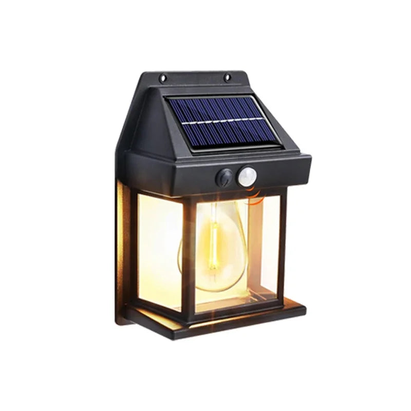Solar Outdoor Waterproof LED Wall Light Powerful Solar Energy Lamp with Light Sensor for Garden Yard Fence House Decoration