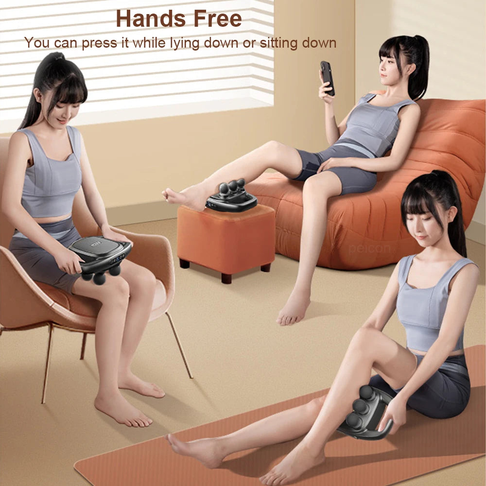 High-Frequency Muscle Massage Gun with 16 Heads for Back, Waist & Shoulders