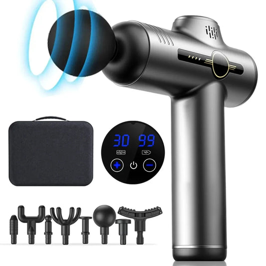 Electric Muscle Massage Gun with 99 Intensity Levels & Noise Reduction