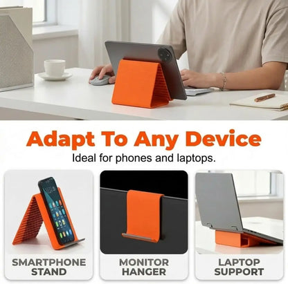 Flexible Foldable Silicone Phone Holder (Portable, Adjustable, Multi-Angle, For Phone, Laptop, Tablet)
