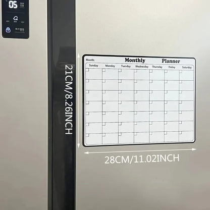 Magnetic Refrigerator Dry-Erase Calendar & Monthly Planner Whiteboard