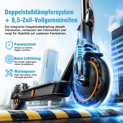 Electric Scooter with road approval TODIMART T6 ABE (30 km, 8.5 inch tires, Dual shock absorbers)