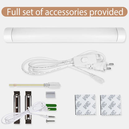 Led Tube Light With Switch Wire 110V 220V 30/50cm Lighting Strip Lamps 10W 20W For  Living Room Bedroom Closet Kitchen Lamp