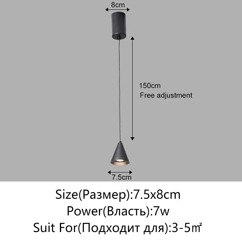 LED Pendant Lights For Kitchen Living Room Dining Room Bedroom Bedside Lamp Modern Home Chandelier Bar Cafe Lighting Fixture
