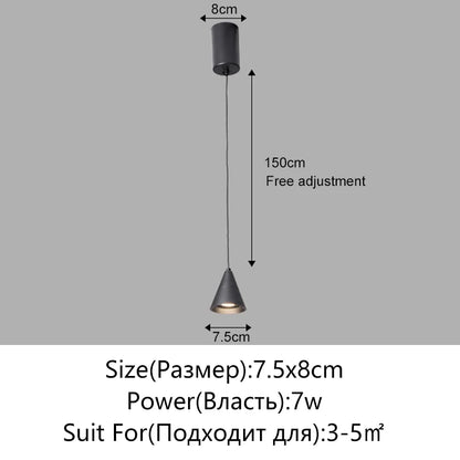 LED Pendant Lights For Kitchen Living Room Dining Room Bedroom Bedside Lamp Modern Home Chandelier Bar Cafe Lighting Fixture