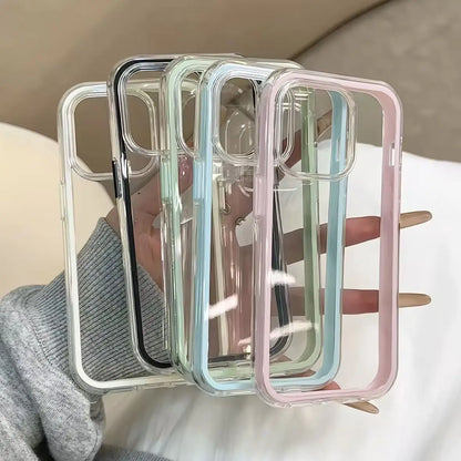 Candy Color Frame Phone Case (For iPhone 18 17 16 15 14 13 12 11 16) Acrylic & Shockproof Cover