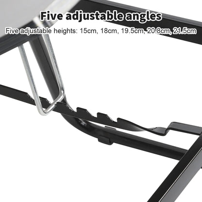 Folding Laptop Desk for Bed & Sofa with 5-Level Height Adjustment & Cup Holder