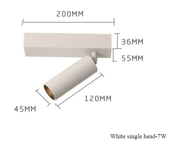 Adjustable Angle LED Surface Mounted Spotlights Suction Lights Ceiling for Home Use Cloakrooms Corridors Minimalist