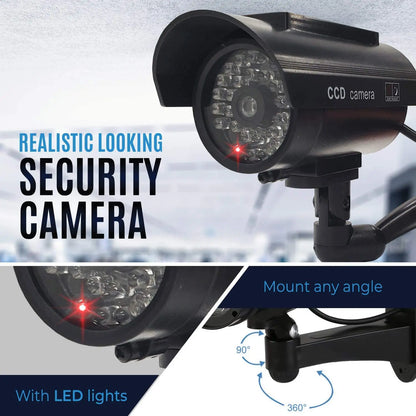 Mini Solar Powered Waterproof Fake Camera With Antena Dummy CCD Security Camera Home Yard Office Security System Scare Theft