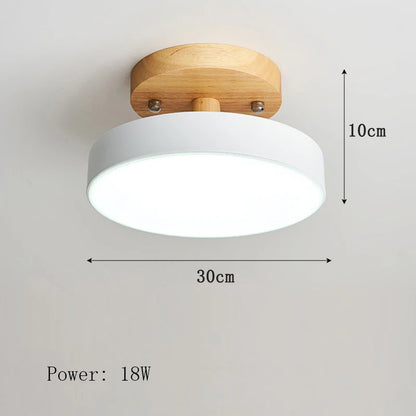 Corridor lamp Round hallway lamps Nordic porch lights wood Indoor lighting balcony ceiling light cloakroom ceiling lights