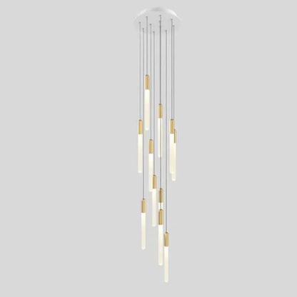 Modern Branch LED Chandelier For Staircase Living Room Minimalism Design Long Tube Hanging Lamps Indoor Attic Lighting Fixtures
