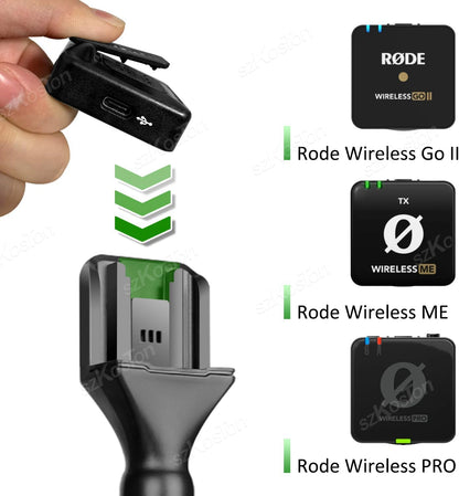 Wireless Lavalier Microphone Handle for DJI Rode Wireless GO Mic Handheld Microphone Stand Adapter for Vlog Interview Podcast
