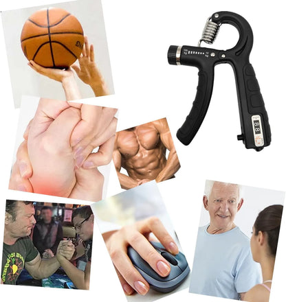 Adjustable Hand Grip Strengthener with Counter, 10–100kg Resistance for Hand & Forearm Training